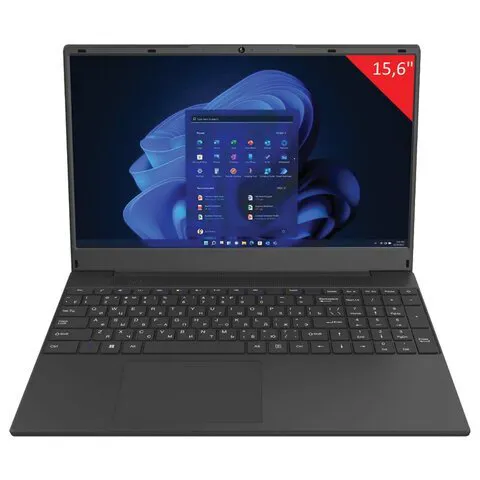 Ноутбук IRU Калибр 15TLG 15,6", Core i5 1155G7 16 Gb, SSD 512 Gb, NO DVD, WINDOWS 11 TRIAL, черный, 1914337-0