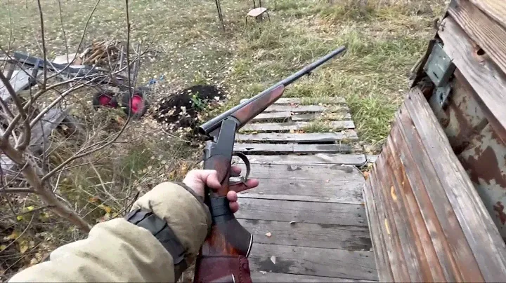 Стрельба из ружья ИЖ-17 на 35-50-75 метров. Одностволка 1962 года.