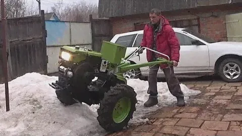 Трудно ли управлять тяжелым дизельным мотоблоком❓ Я вам покажу.